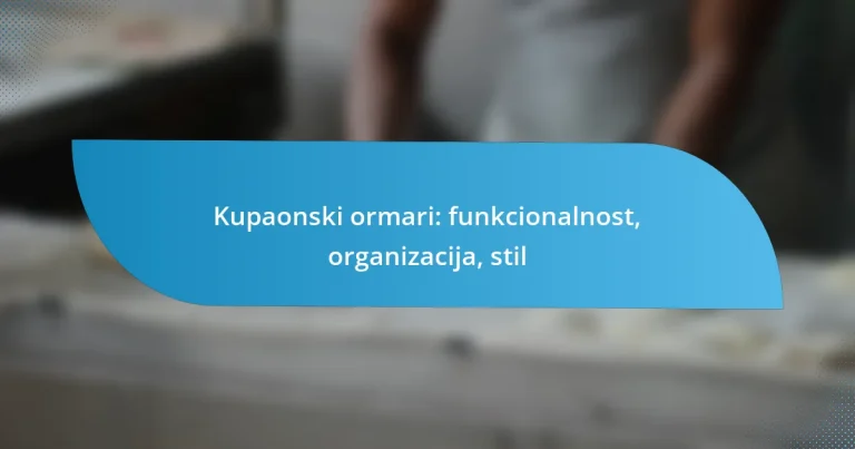 Kupaonski ormari: funkcionalnost, organizacija, stil