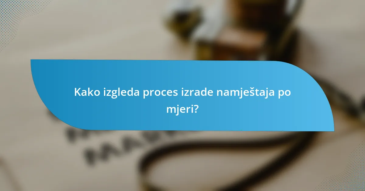 Kako izgleda proces izrade namještaja po mjeri?